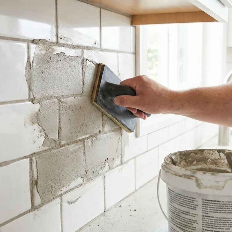 Isolierung und Fugenmasse